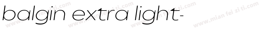 balgin extra light字体转换